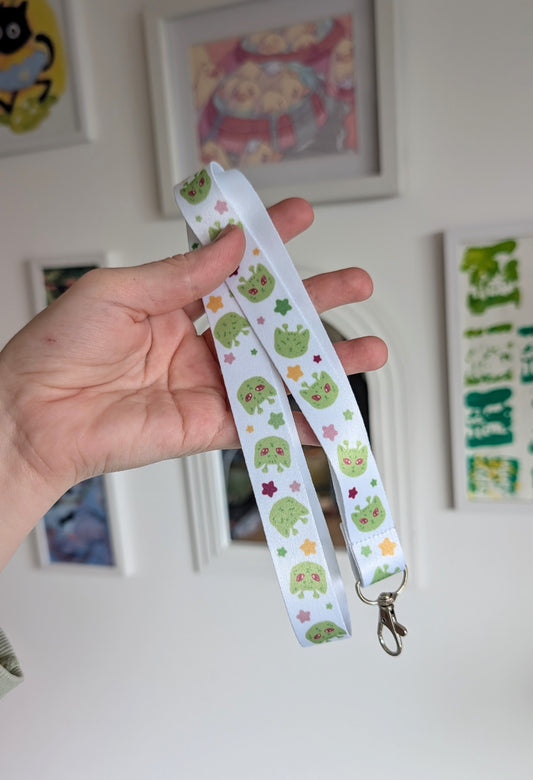 Alien Cat Lanyard ID Holder