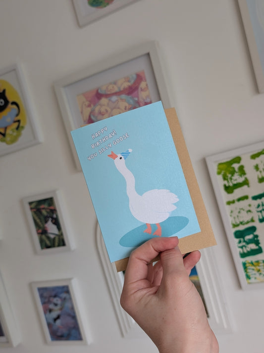 Silly Goose Birthday Greeting Card