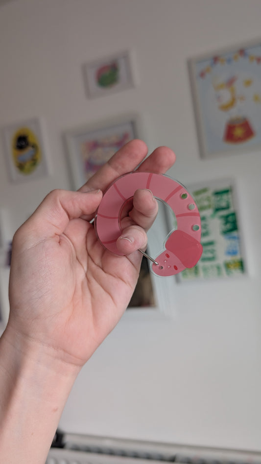 Worm Carabiner Charm Holder