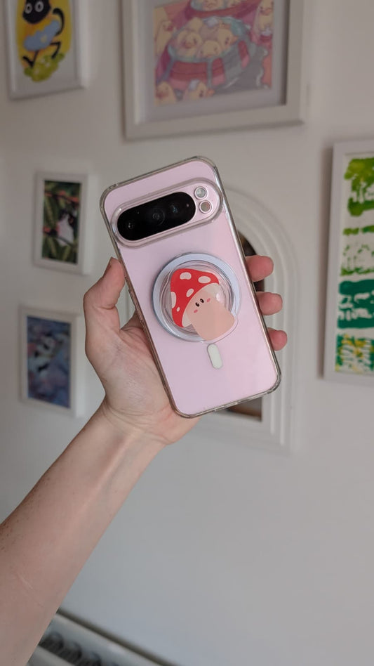 Magnetic Red Mushroom Phone Grip Stand
