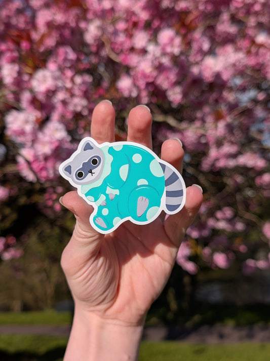 Clown Raccoon Sticker