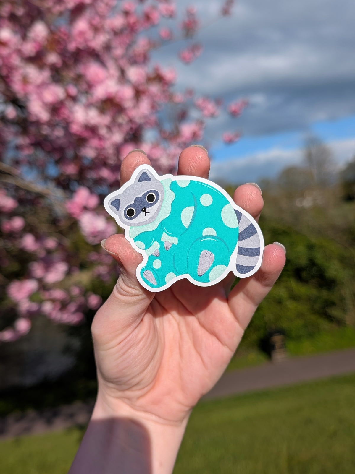 Clown Raccoon Sticker