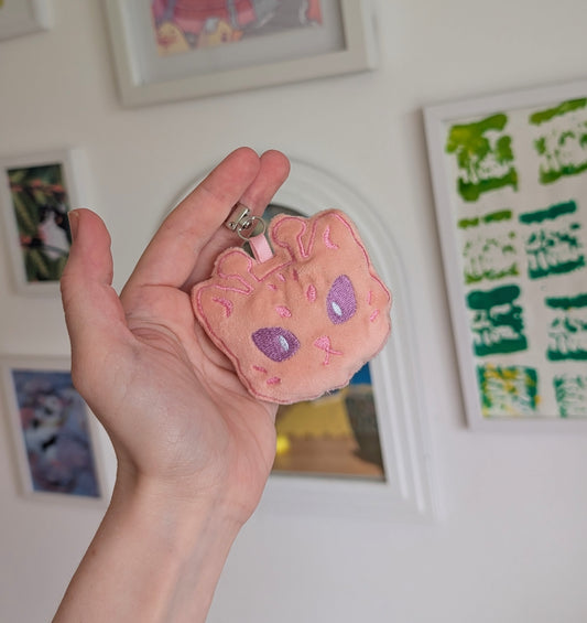 Alien Cat Plush Embroidered Charm