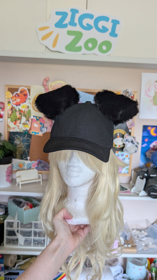 Black Puppy Baseball Cap