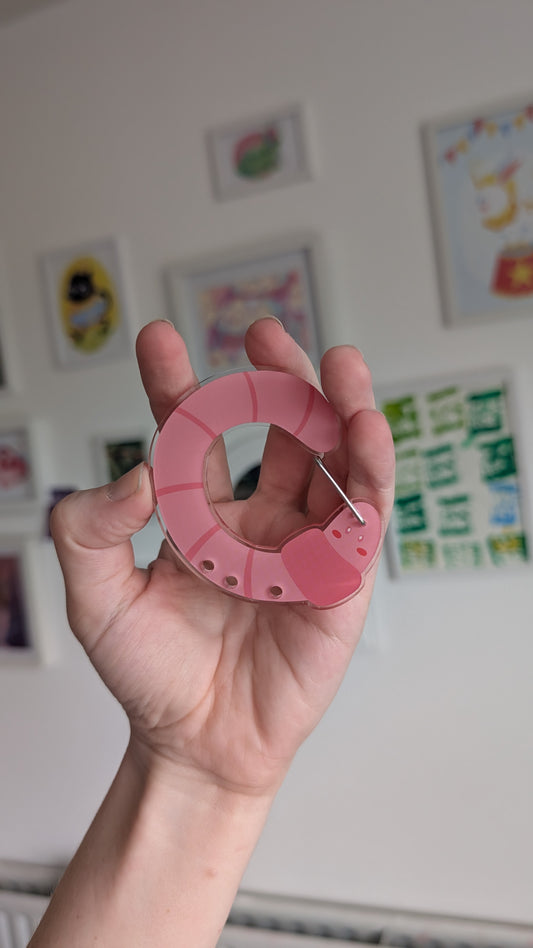 Worm Carabiner Charm Holder
