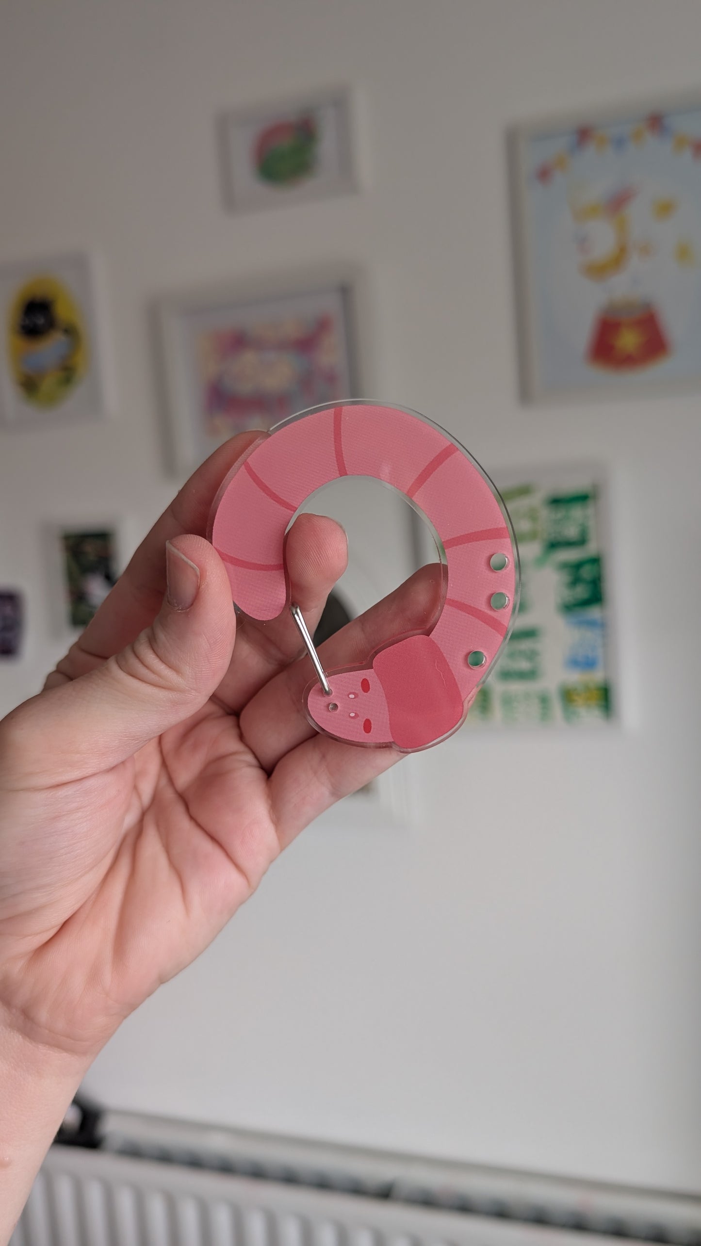 Worm Carabiner Charm Holder