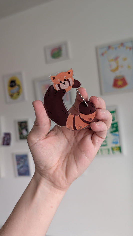 Red Panda Carabiner Charm Holder