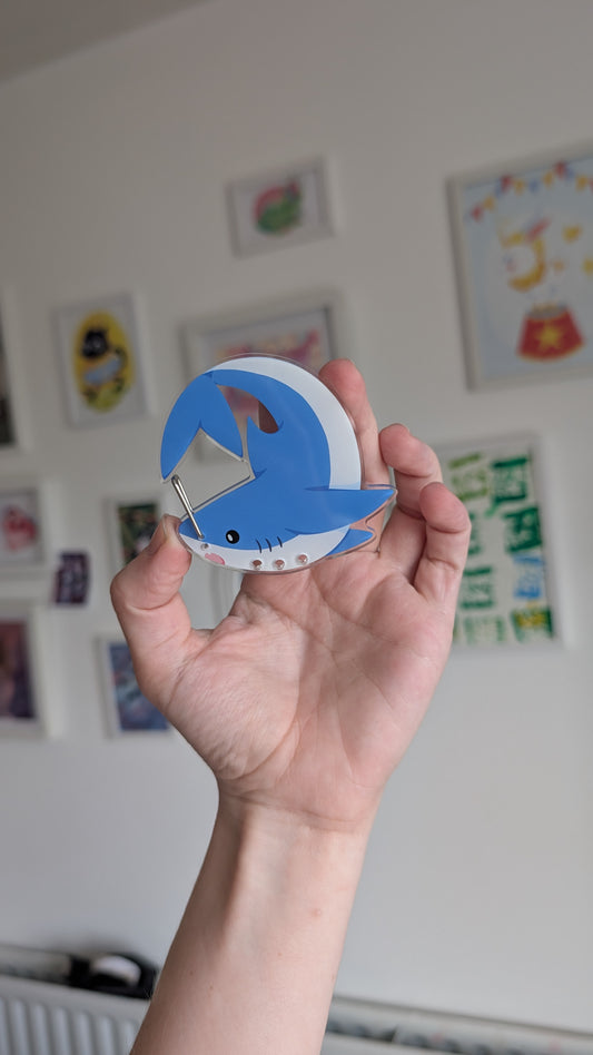 Shark Acrylic Carabiner Charm Holder