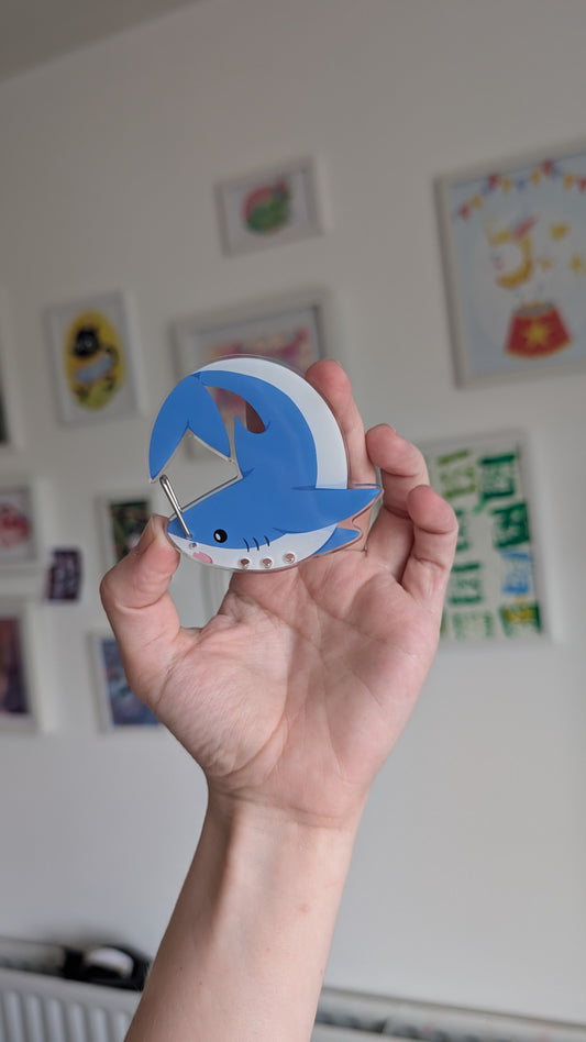 Shark Acrylic Carabiner Charm Holder