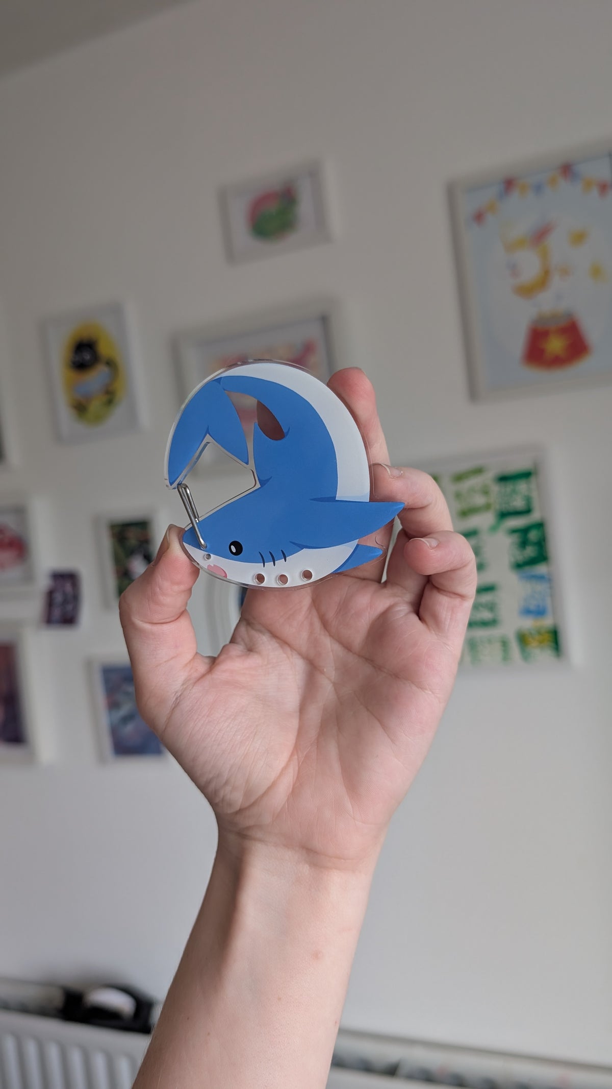 Shark Acrylic Carabiner Charm Holder