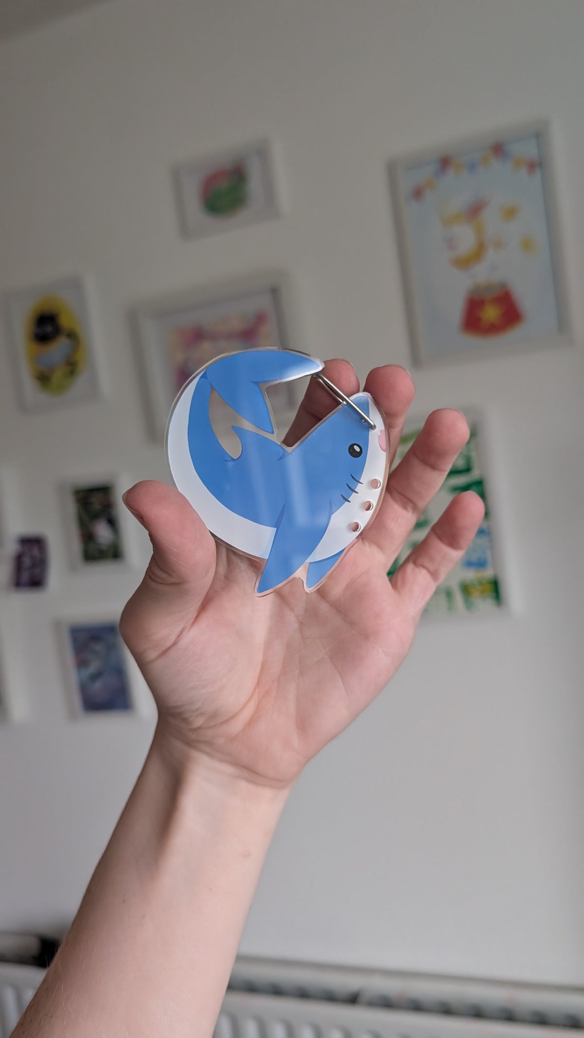 Shark Acrylic Carabiner Charm Holder