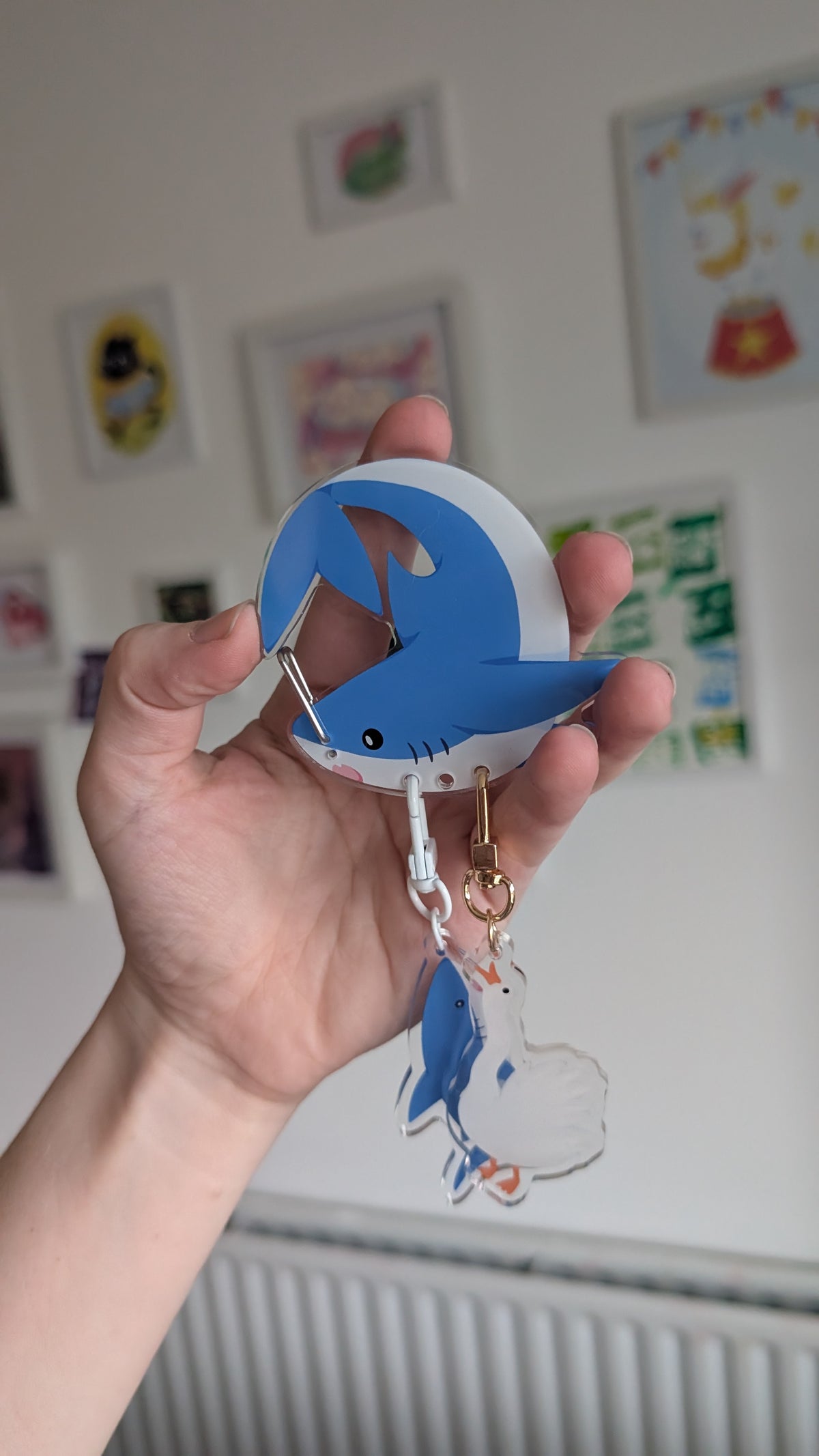 Shark Acrylic Carabiner Charm Holder