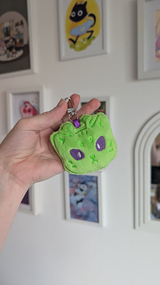 Alien Cat Plush Embroidered Charm