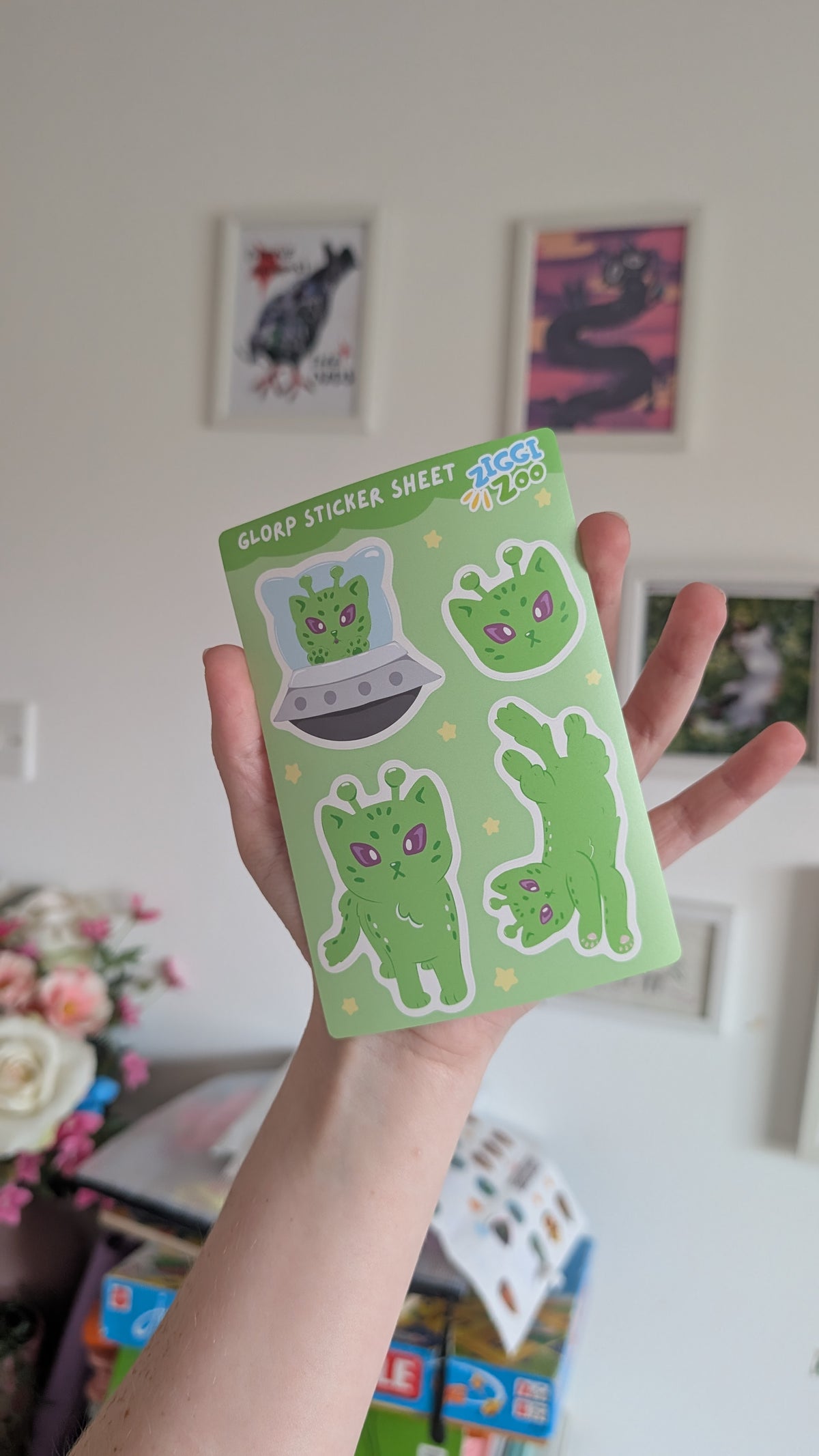 Alien Cat Sticker Sheet
