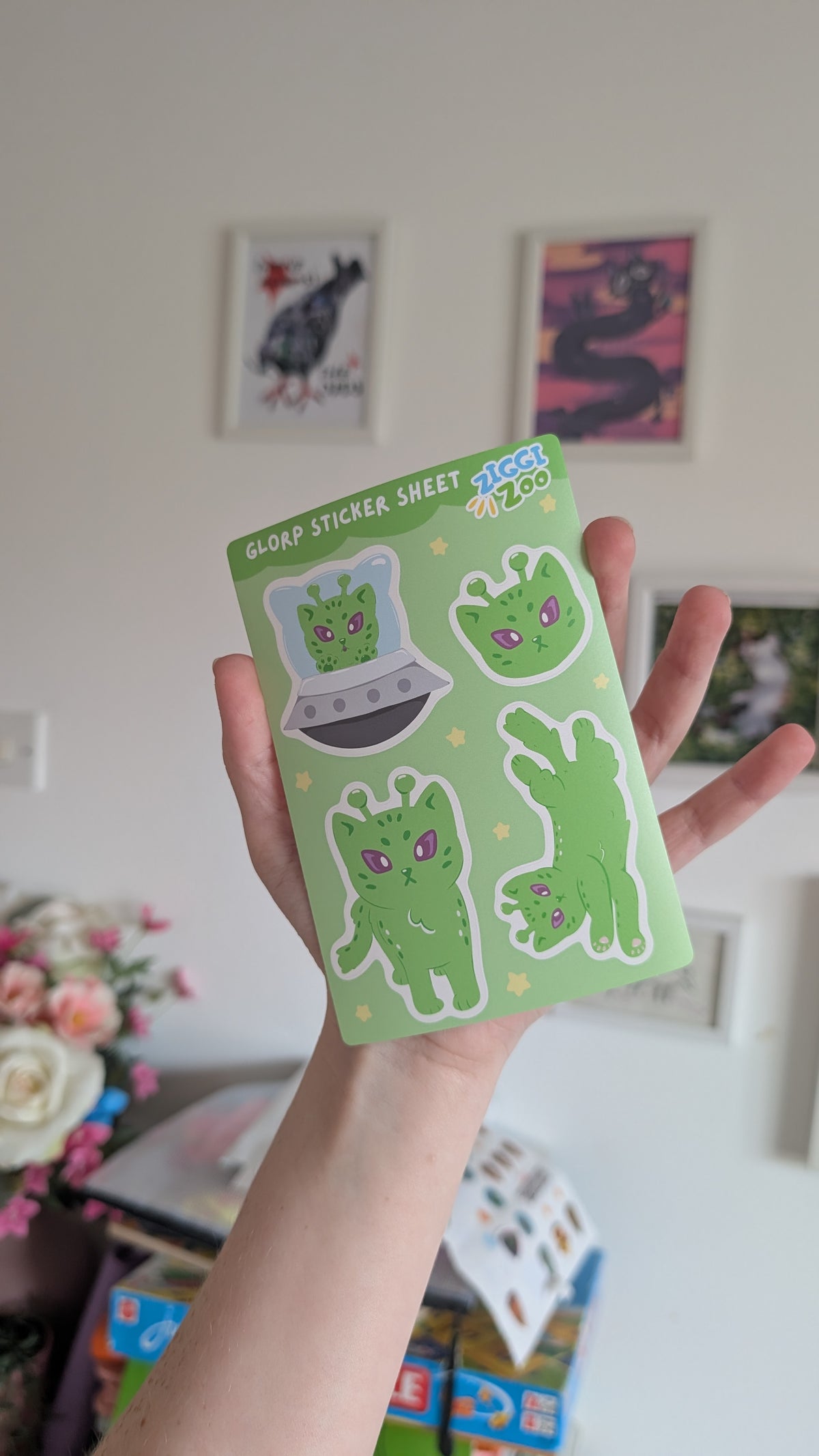 Alien Cat Sticker Sheet