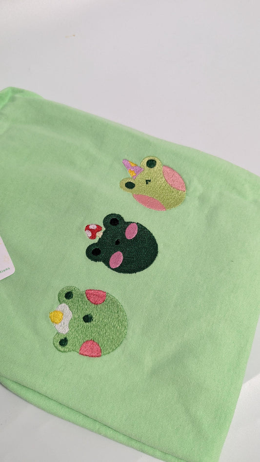 Frog Embroidered T shirt
